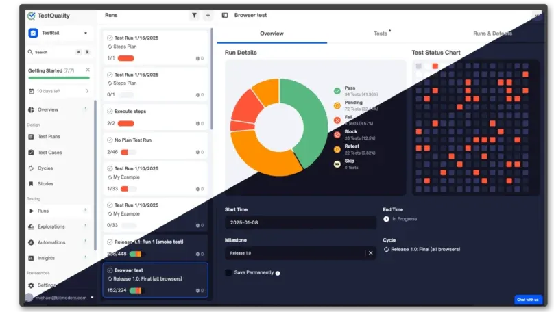 TestQuality in light and dark mode