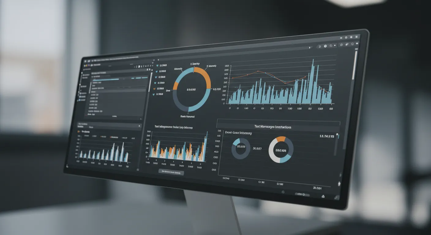 Test Management Analytics: Data-Driven Quality Insights for Development Teams Detailed test management dashboard displaying comprehensive testing metrics, coverage analysis, and performance indicators.