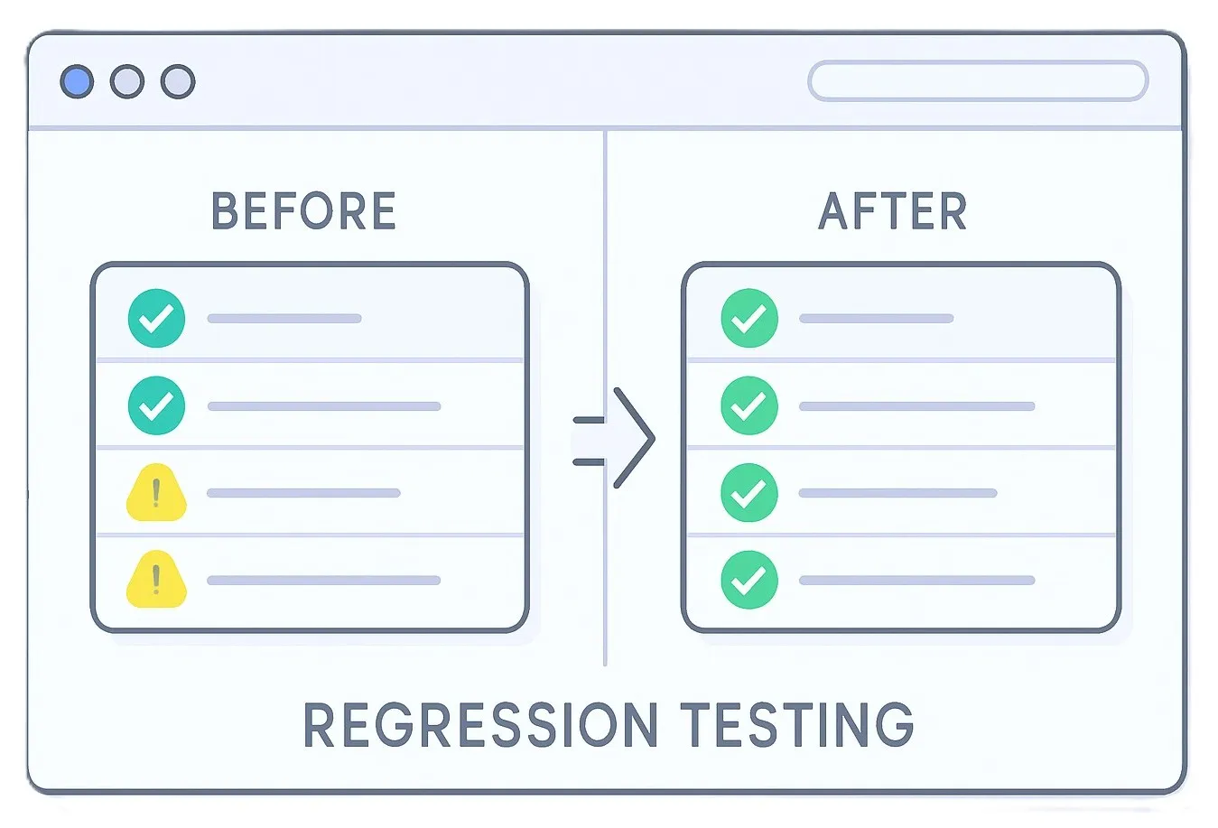  Software application validation through regression testing process