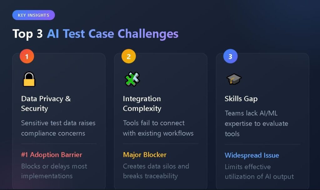Top 3 AI Test Case Challenges Top 3 AI test case challenges