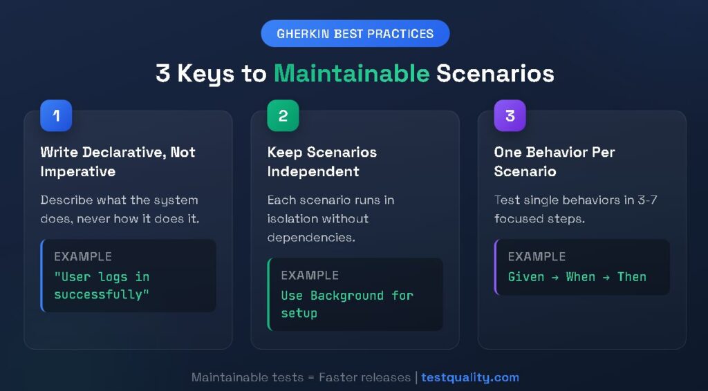 3 Keys to Maintainable Scenarios 