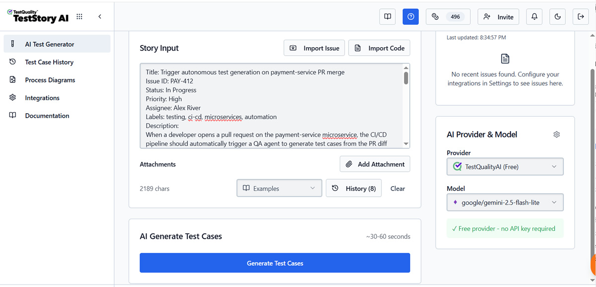 Microservices architecture diagram showing payment-service and order-service dependency gap when a pull request modifies a shared API contract without test coverage