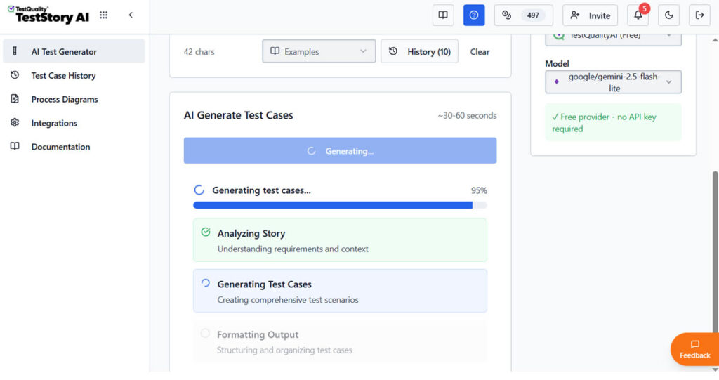 TestStory.ai fetching process for Test Case suite generation