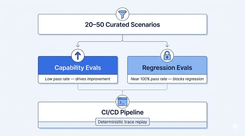 Capability vs Regression Evals | TestQuality Agentic QA
