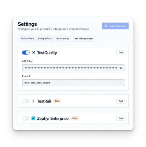 AI Powered Test Case Story-Driven Test Management Integrations
