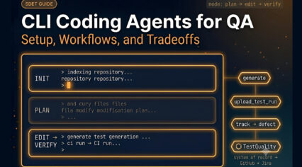 CLI Coding Agents for QA Engineers CLI coding agent running test automation in a terminal — QA engineer workflow